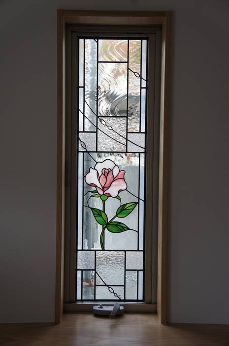 薔薇 タラ工房 オリジナルな 窓&ドア ガラス 窓デコレーション