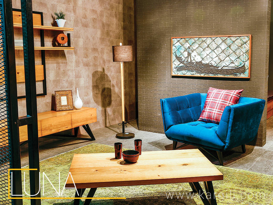 Luna coffee table and wall unit. Kargılı Ev Mobilyaları Modern Evler Ahşap Ahşap rengi Aksesuarlar & Dekorasyon