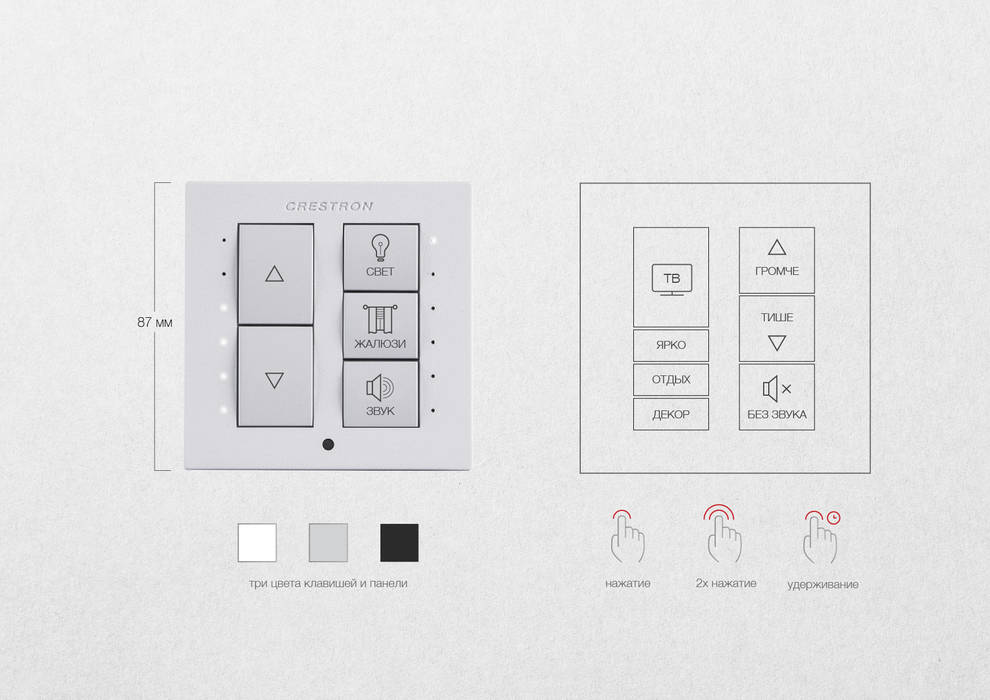 Умный дом - Сенсорные панели Crestron., Первая Мультимедийная компания Первая Мультимедийная компания Вітальня Аксесуари та прикраси