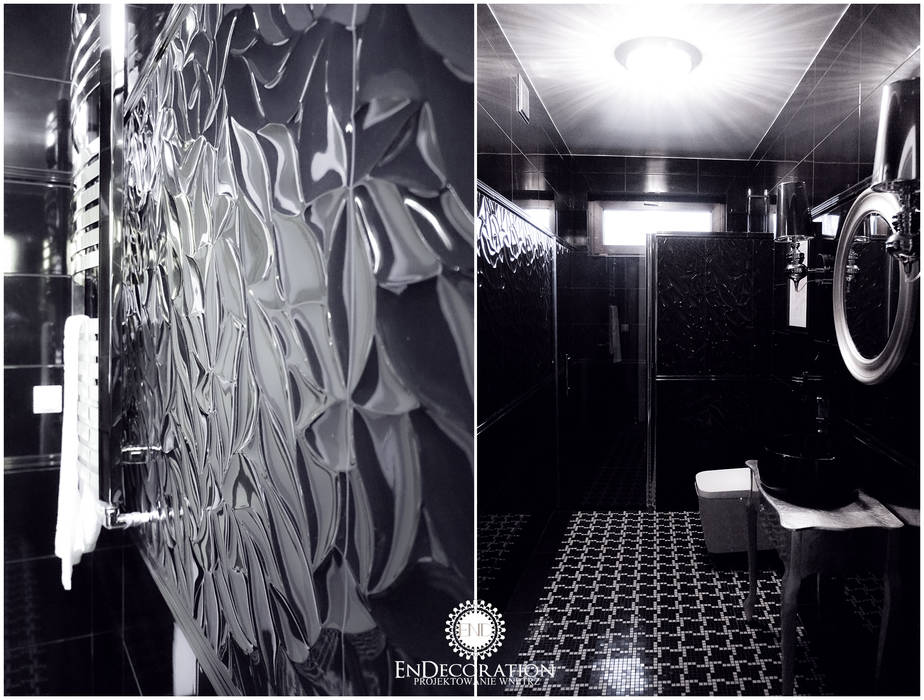 Czarna łazienka, EnDecoration EnDecoration Moderne Badezimmer