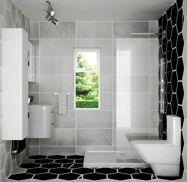 Bathroom interior design Lena Lobiv Interior Design 現代浴室設計點子、靈感&圖片