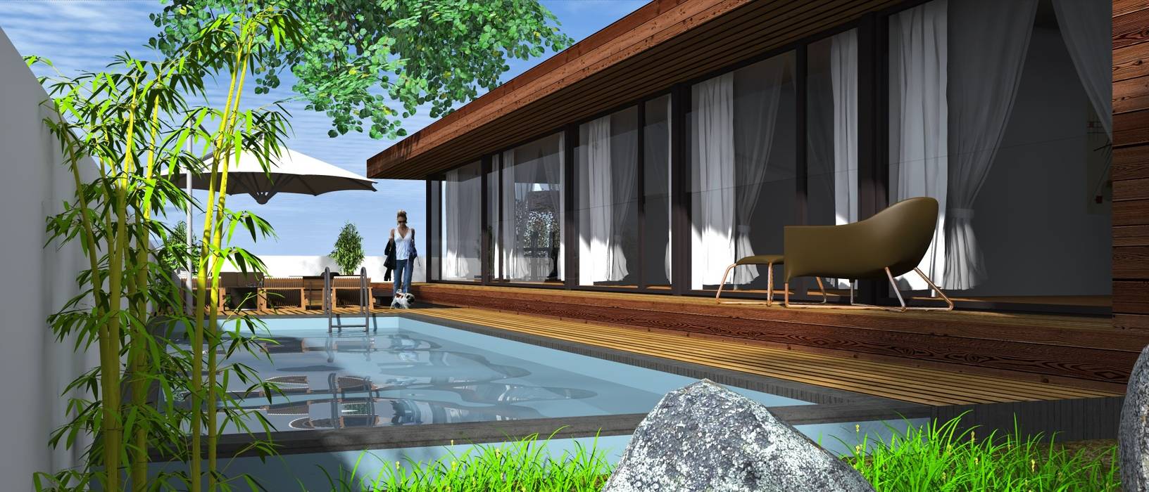 Lethes House Modern Evler Ahşap Ahşap rengi