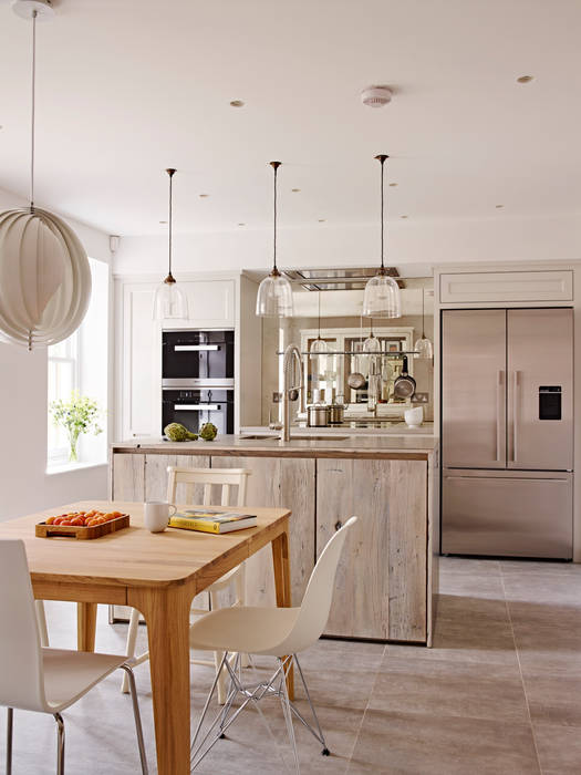 View of kitchen & island Holloways of Ludlow Bespoke Kitchens & Cabinetry Industrial style kitchen Solid Wood Multicolored