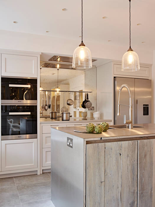 Island View Holloways of Ludlow Bespoke Kitchens & Cabinetry Industrial style kitchen Solid Wood Multicolored