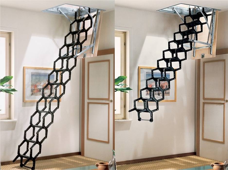 Escalera plegable ADJ, RINTAL RINTAL Escalier Métal Escaliers