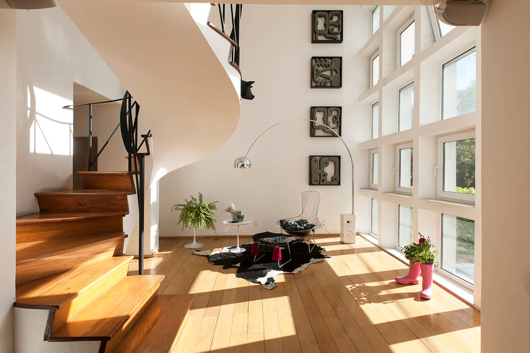 Departamento Roma Oaxaca , Germán Velasco Arquitectos Germán Velasco Arquitectos Modern corridor, hallway & stairs