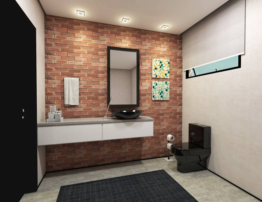 homify Eclectic style bathroom Bricks