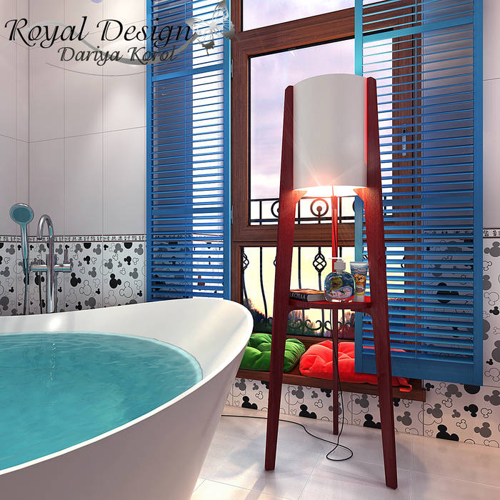 Design project of the children's bathroom in a private house., Your royal design Your royal design