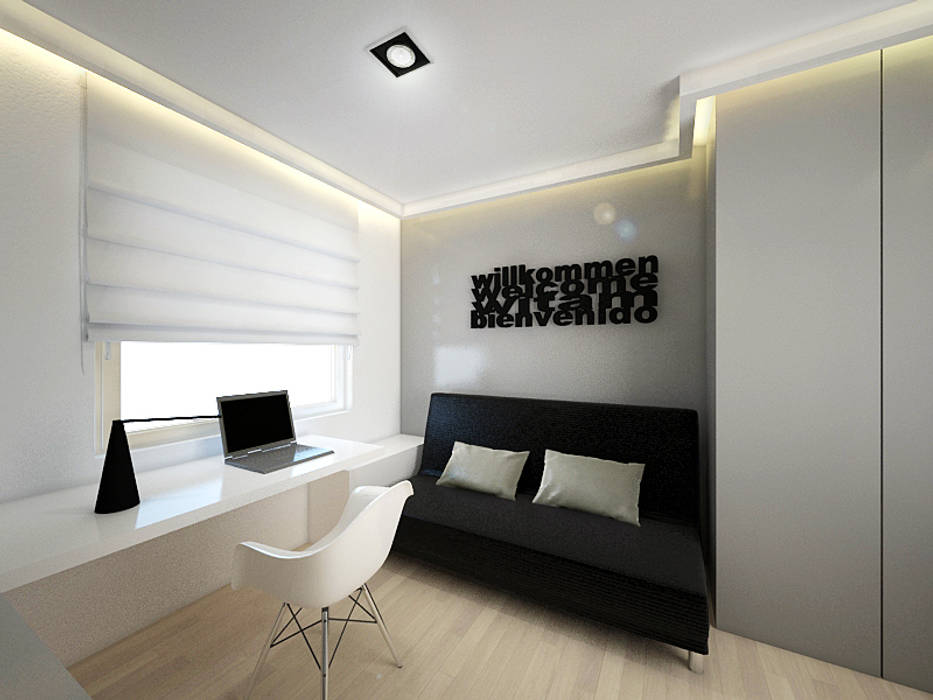 Dom o pow. 130m2 Azaliowa City House Gdańsk, 3miasto design 3miasto design Minimalist bedroom