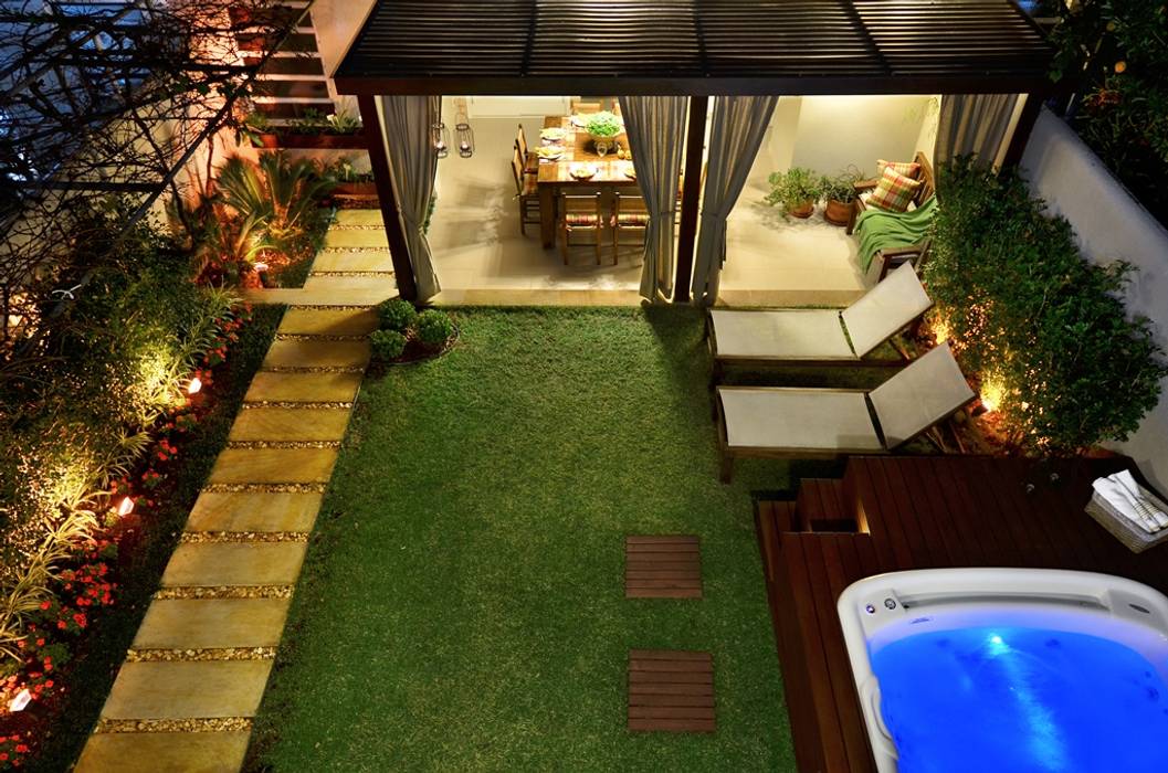 homify Rustic style garden Textile Amber/Gold Lighting