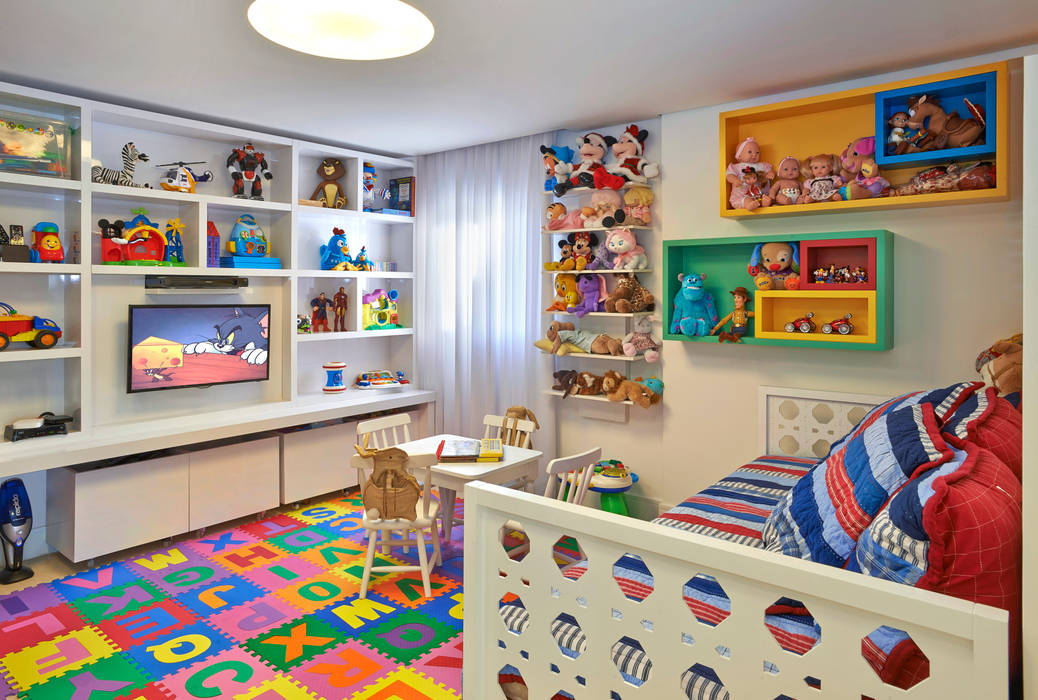Cobertura Vila Olímpia- SP , Juliana Goulart Arquitetura e Design de Interiores Juliana Goulart Arquitetura e Design de Interiores Dormitorios infantiles modernos: