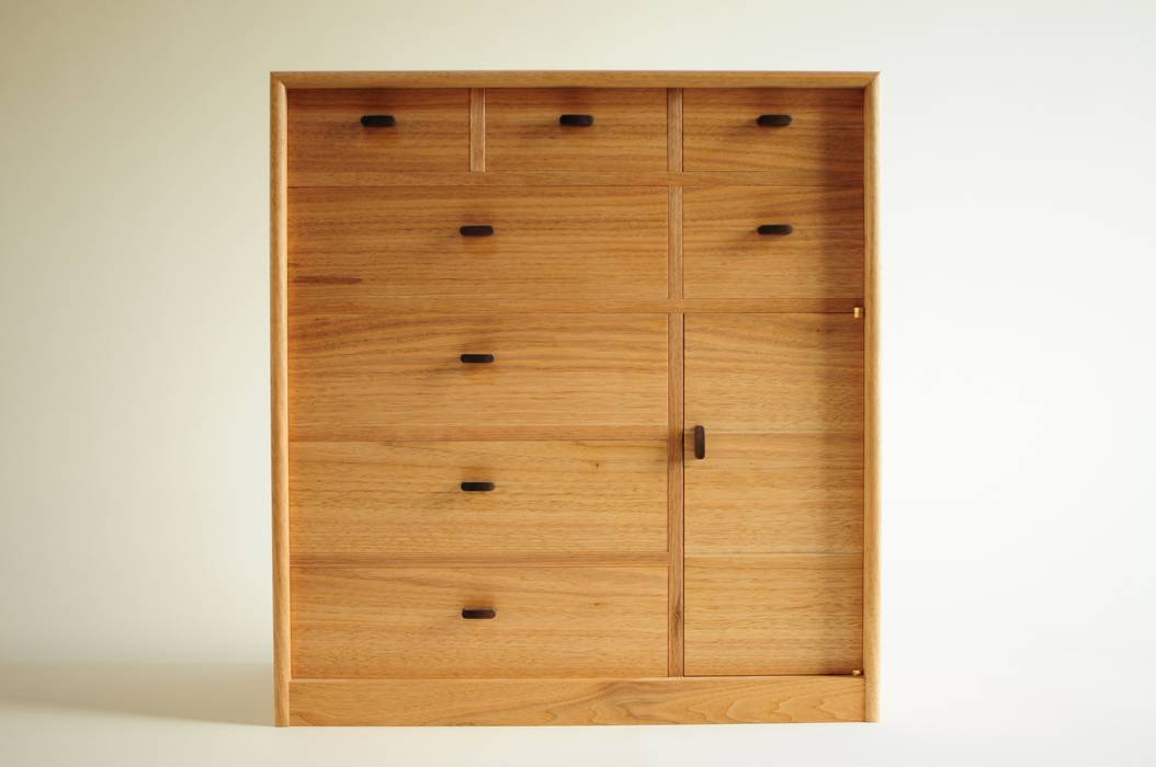 手元箪笥, KWC／KONDO WOOD CRAFT KWC／KONDO WOOD CRAFT Salas de estilo asiático Almacenamiento