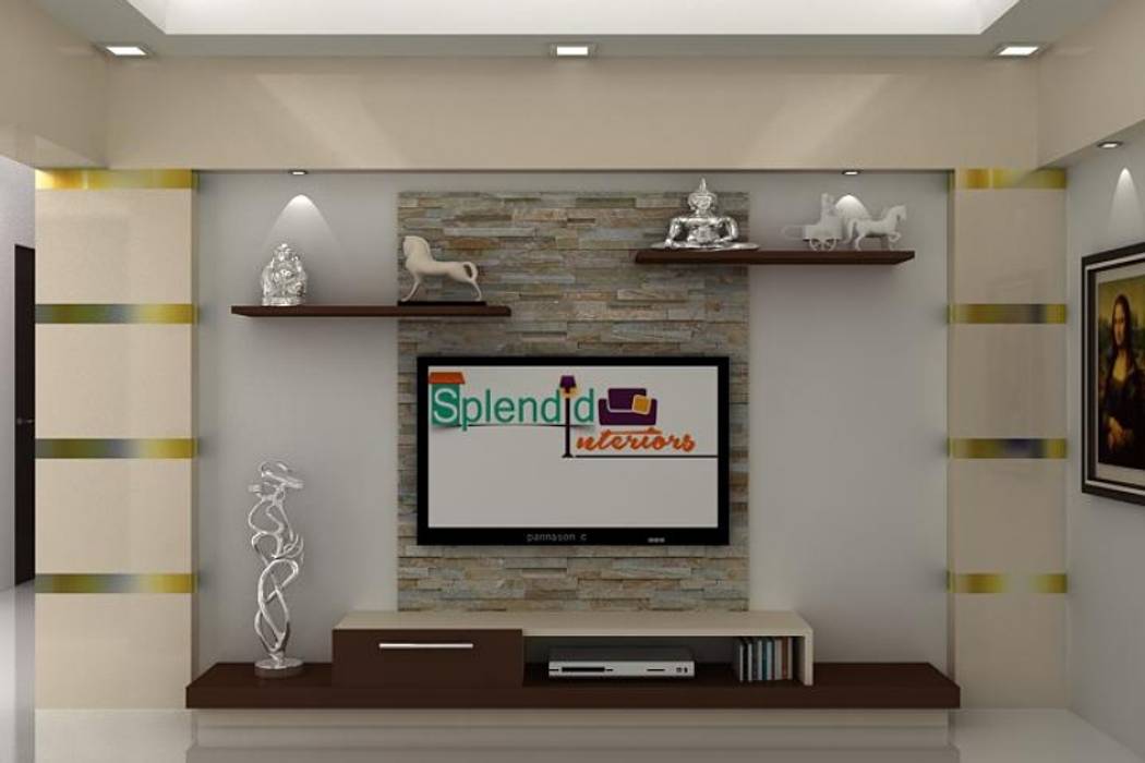 TV Units, Splendid Interior & Designers Pvt.Ltd Splendid Interior & Designers Pvt.Ltd Livings modernos: Ideas, imágenes y decoración Mesas y soportes para TV y multimedia