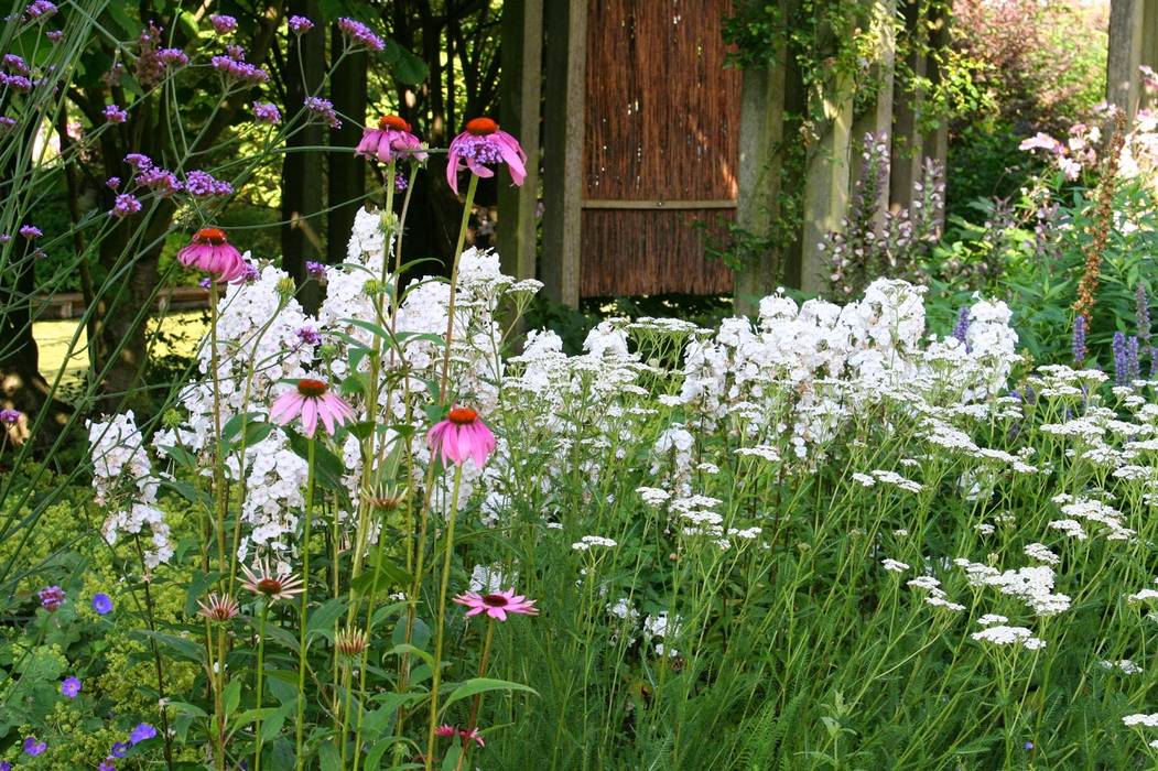 Weelderige border in cottagestijl, Carla Wilhelm Carla Wilhelm Kırsal Bahçe