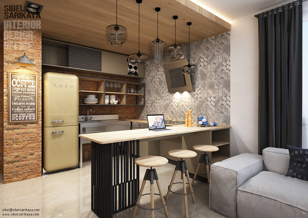 Silas Holst & Johannes Nymark House , SIBEL SARIKAYA INTERIOR DESIGN OFFICE SIBEL SARIKAYA INTERIOR DESIGN OFFICE مطبخ