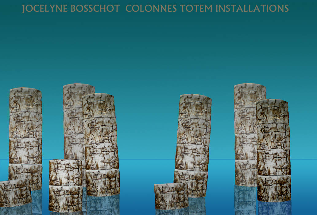 colonnes de porcelaine, JOCELYNE BOSSCHOT JOCELYNE BOSSCHOT Więcej pomieszczeń Ceramiczny Rzeźby