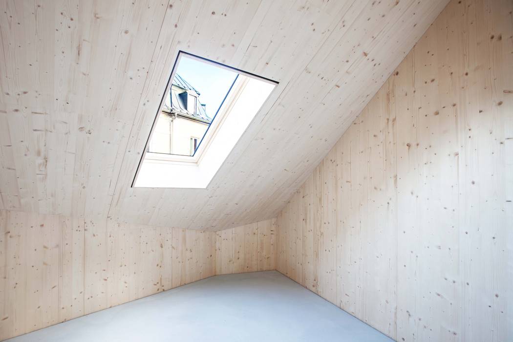 Zimmer Studio für Architektur Bernd Vordermeier Minimalistische Wände & Böden Holz Holznachbildung