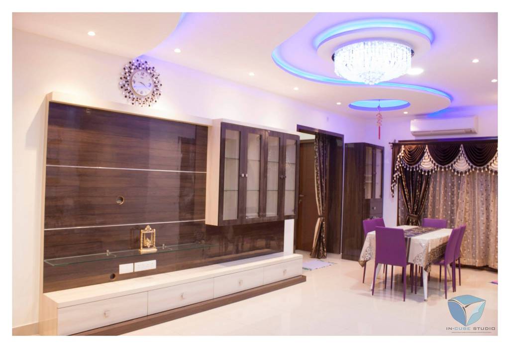 Mr.Sunder Raj IN-CUBE STUDIO Modern living room Plywood Wood effect