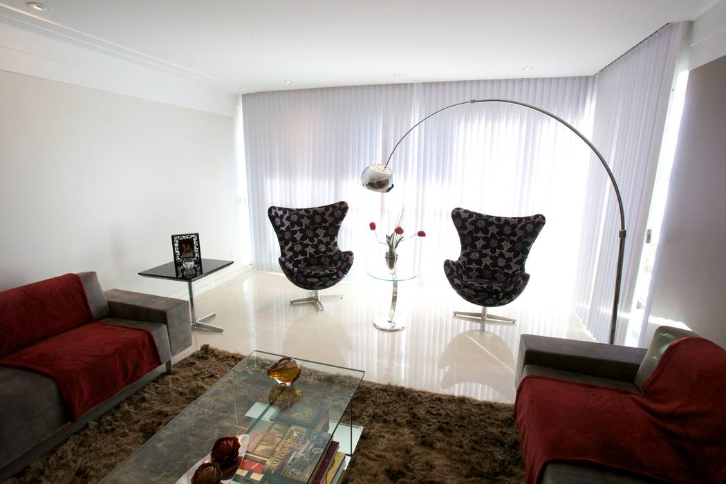 Apartamento 1101, Patrícia Azoni Arquitetura + Arte & Design Patrícia Azoni Arquitetura + Arte & Design Modern living room