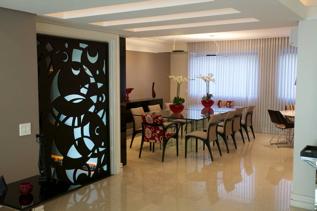 Apartamento 1101, Patrícia Azoni Arquitetura + Arte & Design Patrícia Azoni Arquitetura + Arte & Design ห้องทานข้าว