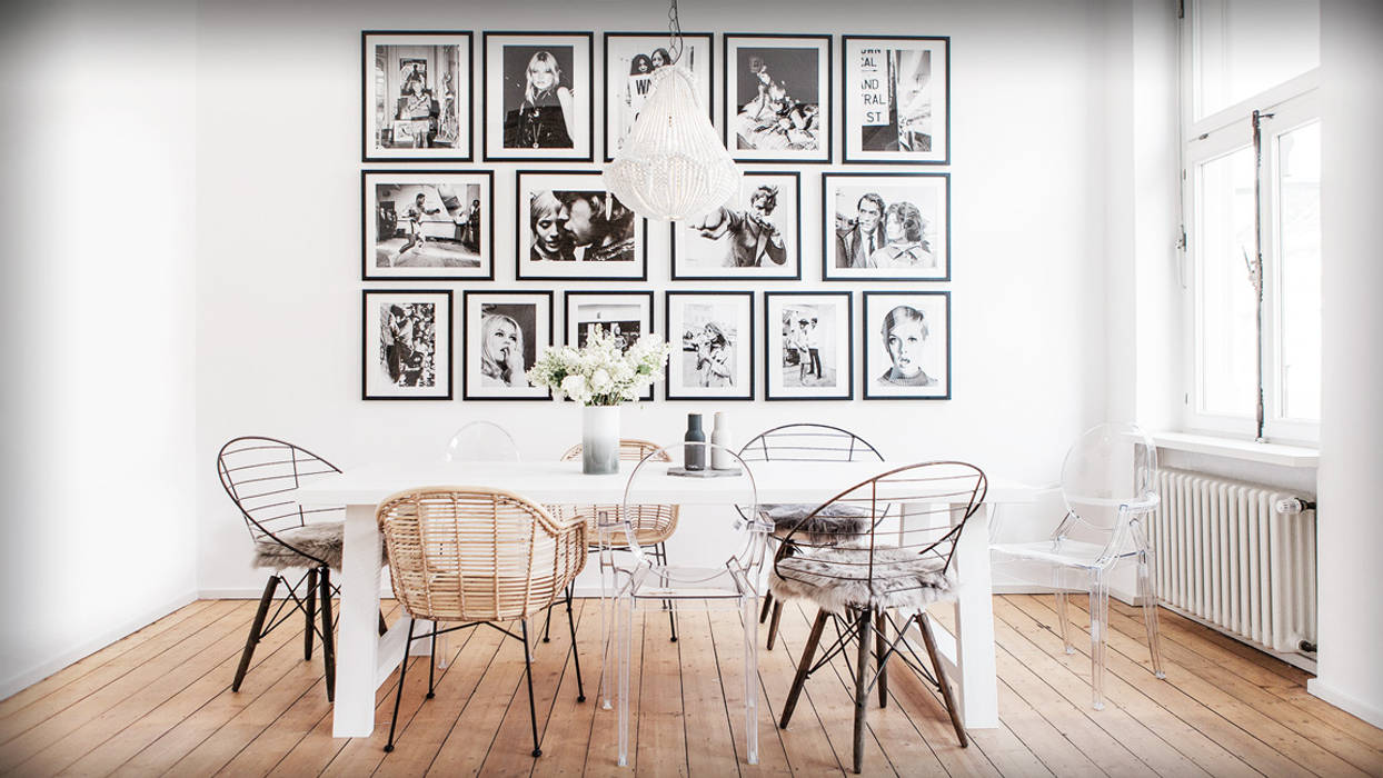 Dining room design iconic retro portraits dining room, designsetter