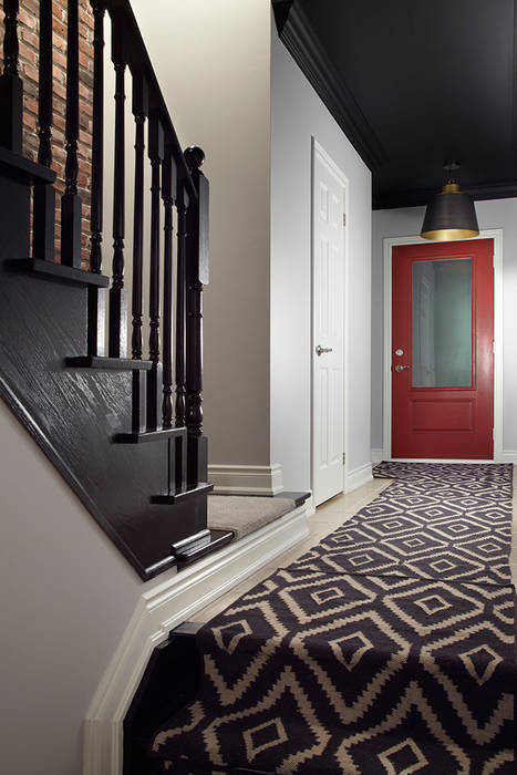 Townhouse, ANNA DUVAL ANNA DUVAL Eclectic style corridor, hallway & stairs