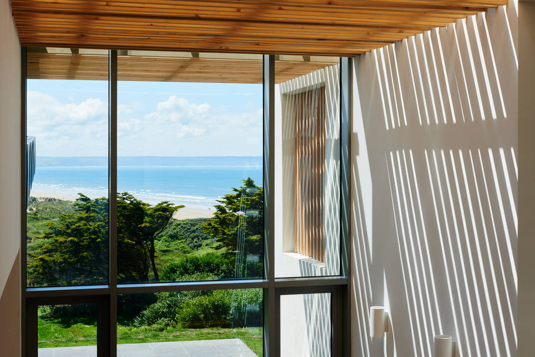 Sandhills Brise Soleil and Views Barc Architects Modern corridor, hallway & stairs Wood Wood effect