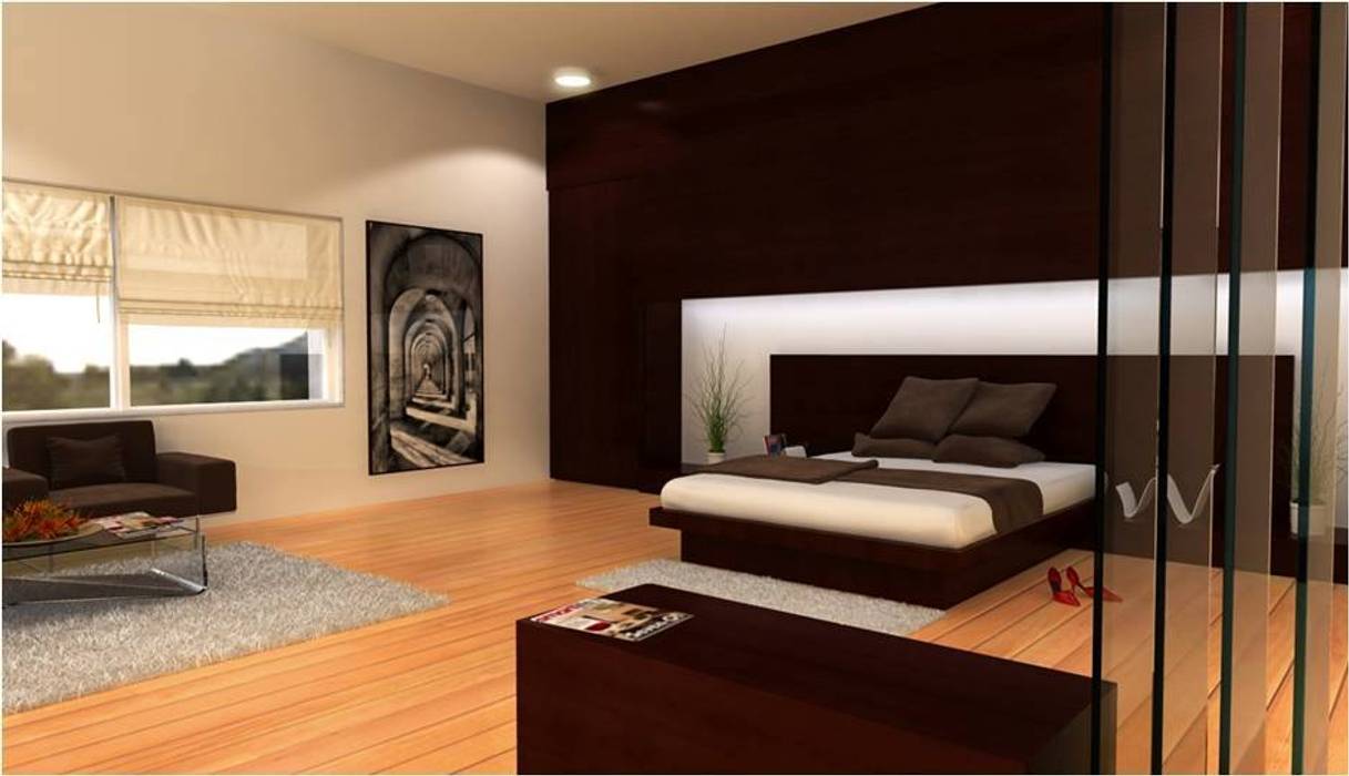 PRATIKSHA, PADARRPAN ARCHITECTS PADARRPAN ARCHITECTS Modern style bedroom Furniture,Property,Comfort,Building,Wood,Interior design,Floor,Lamp,Bed frame,Flooring