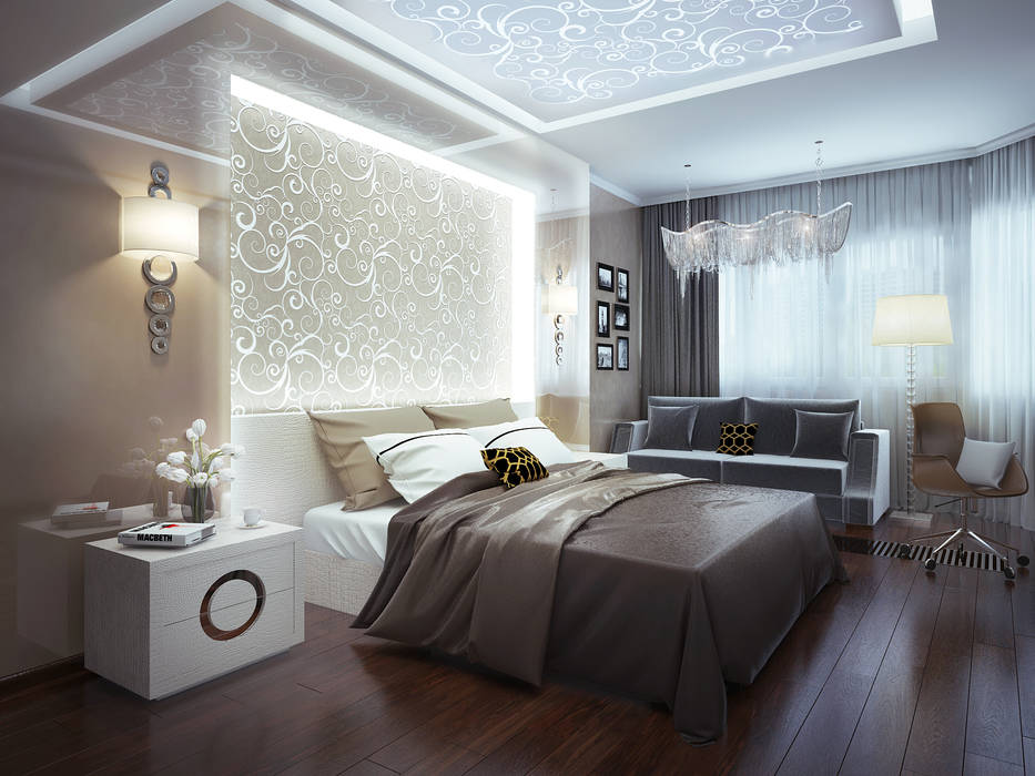 дизайн интерьера квартиры, INTERIERIUM INTERIERIUM Modern style bedroom