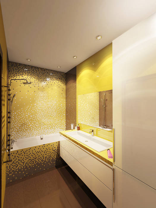 дизайн интерьера квартиры, INTERIERIUM INTERIERIUM Minimalist style bathroom