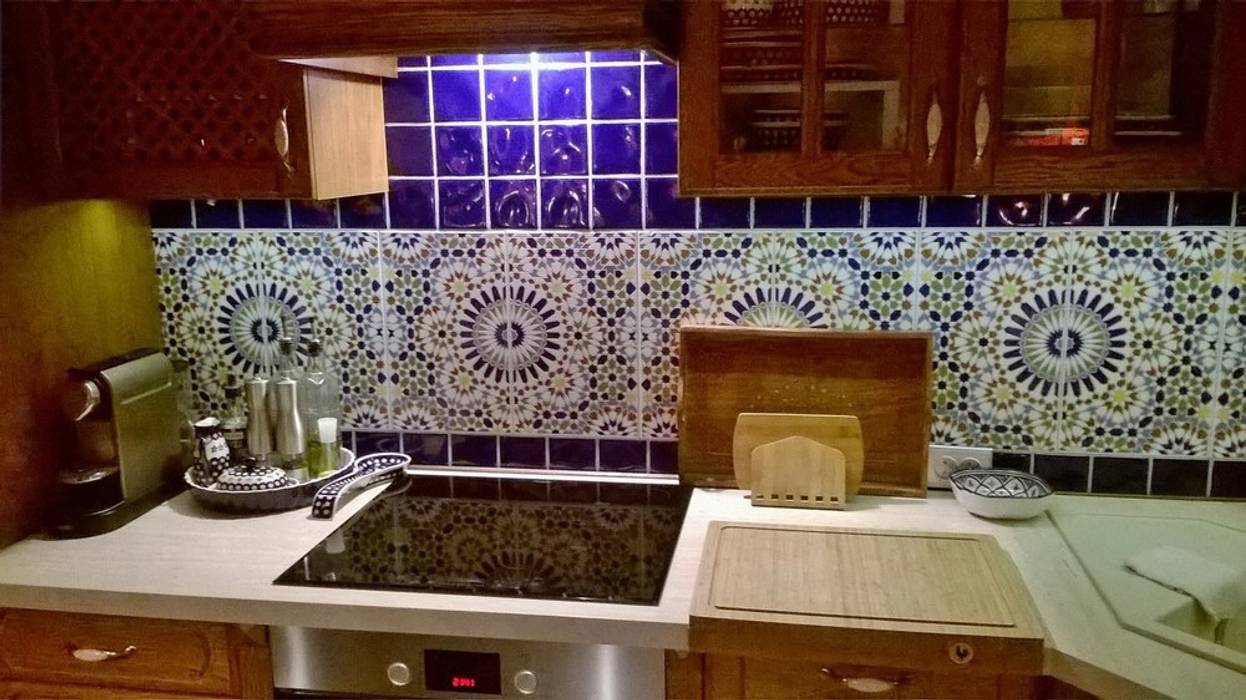 Dunkelblaue küche fliesen kolory maroka küchearbeitsplatten fliesen