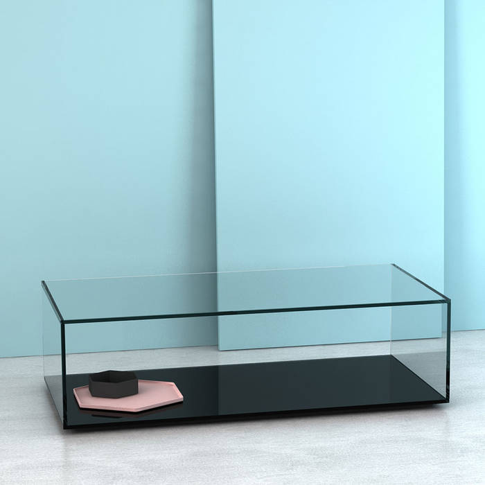 Quebec Coffee Table Klarity Glass Furniture غرفة المعيشة زجاج Side tables & trays