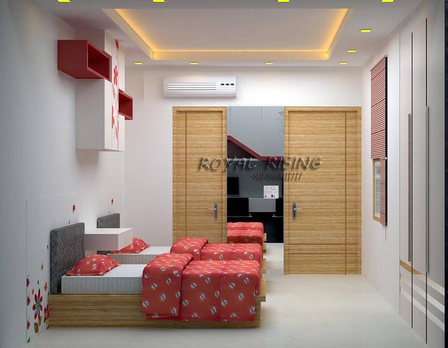 Feel Royal & luxury living in compact & narrow flat space., Royal Rising Interiors Royal Rising Interiors Chambre moderne