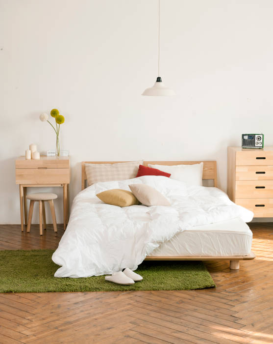 M5 Bed / Queen, munito / 무니토 munito / 무니토 Scandinavische slaapkamers Bedden en hoofdeinden