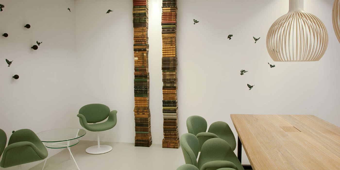 Sparrow wallpaper by Snijder&CO at an office, Snijder&CO Snijder&CO