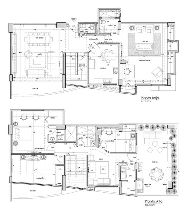 Diseño de Interiores de Apto. Residencial , 5D Proyectos 5D Proyectos Pareti & Pavimenti in stile moderno