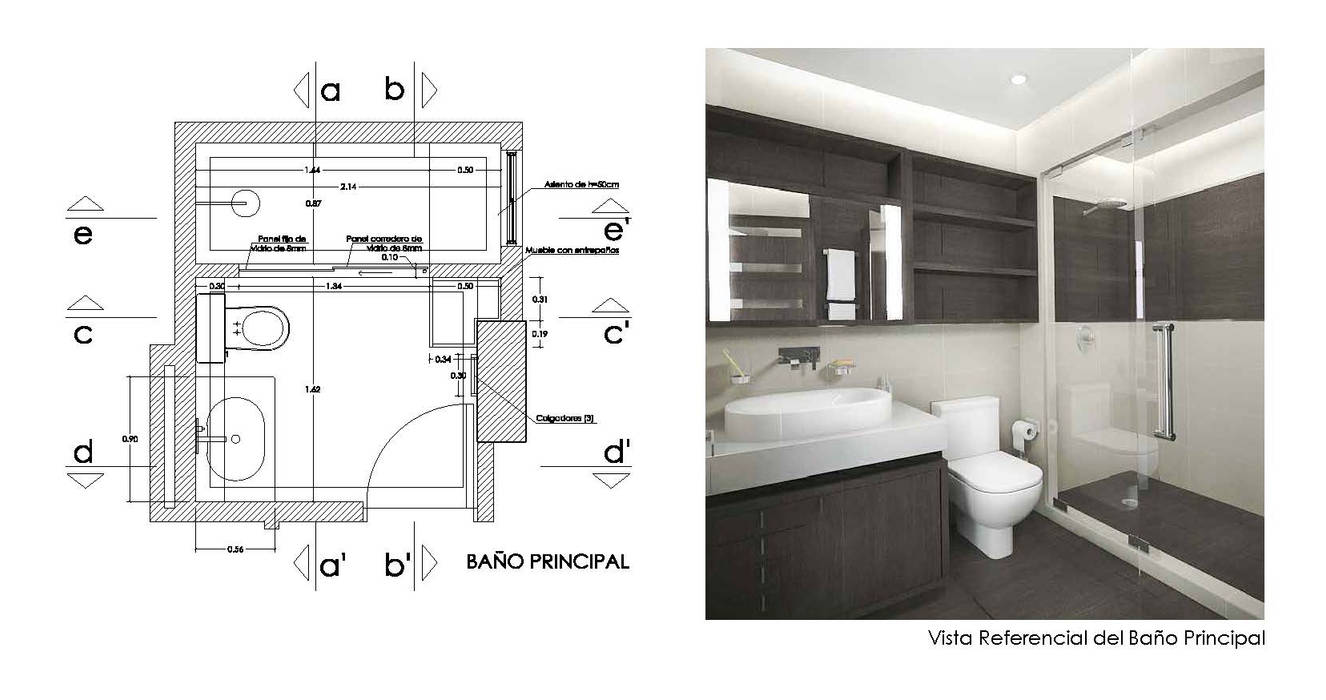 Diseño de Interiores de Apto. Residencial , 5D Proyectos 5D Proyectos Baños de estilo moderno Cerámico