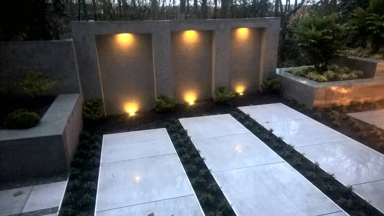 Moderne Terrasse Mit Wasserfall Sitzbank Und Treppenstufen Moderner Garten Von Neues Gartendesign By Wentzel Modern Homify