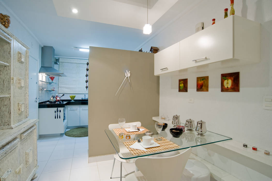 Apartamento 102, Patrícia Azoni Arquitetura + Arte & Design Patrícia Azoni Arquitetura + Arte & Design 現代廚房設計點子、靈感&圖片