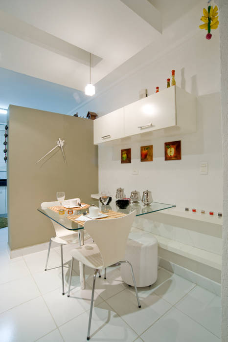 Apartamento 102, Patrícia Azoni Arquitetura + Arte & Design Patrícia Azoni Arquitetura + Arte & Design 現代廚房設計點子、靈感&圖片