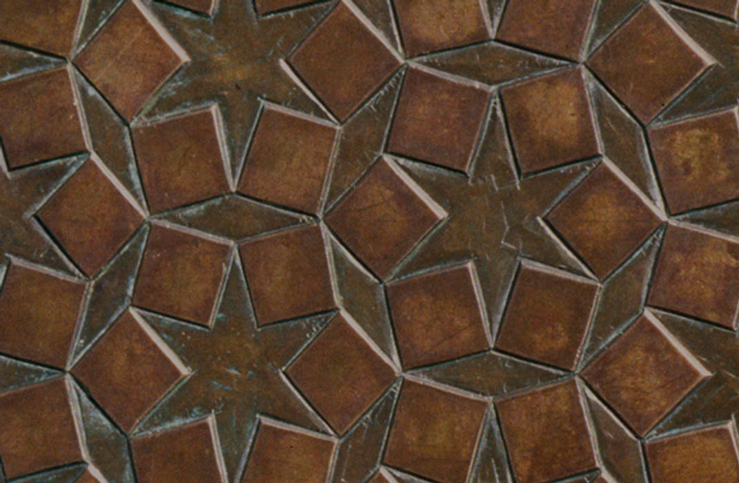 Star Embossed and bronzed briquette - Patinated Copper with hints of verdigris De Ferranti Eclectic style conservatory