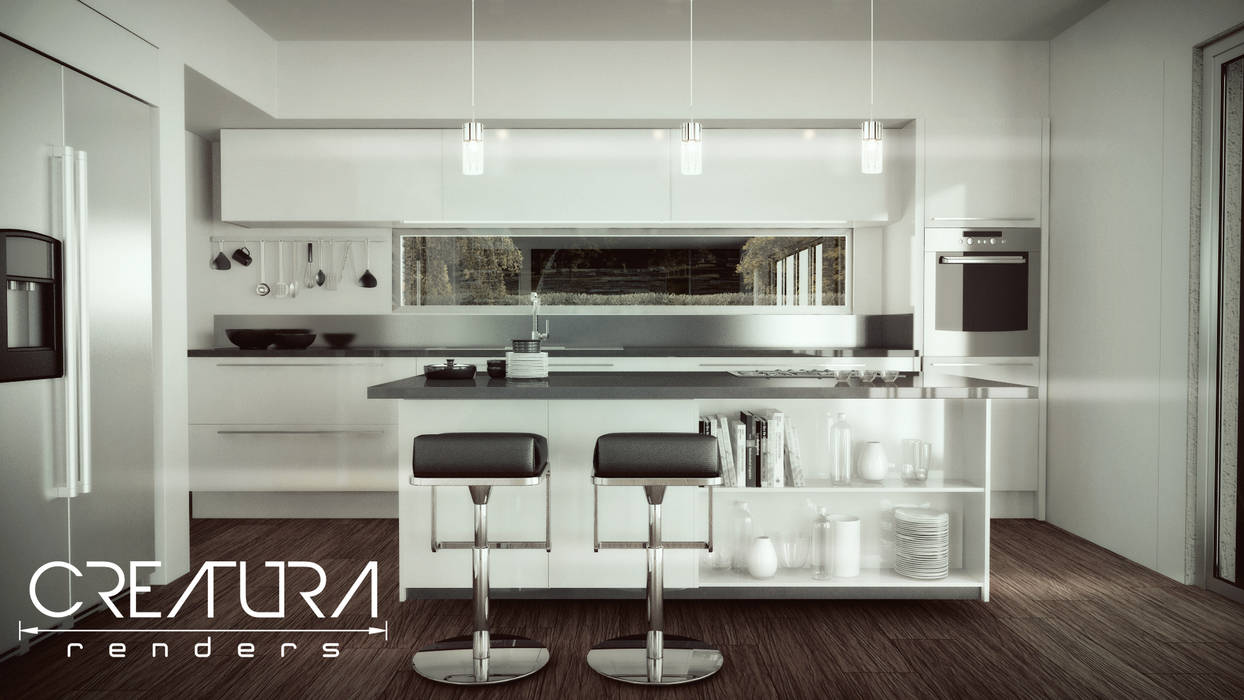 Galeria 2, Creatura Renders Creatura Renders Modern kitchen