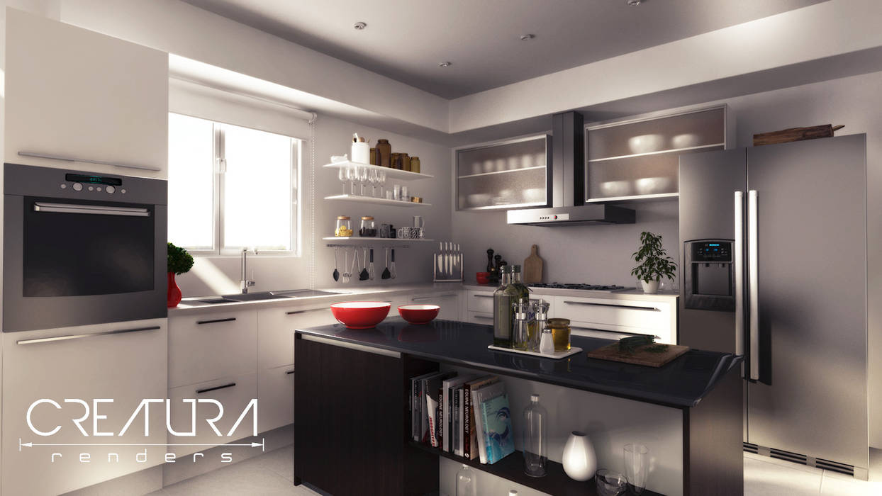 Galeria 2, Creatura Renders Creatura Renders Modern kitchen