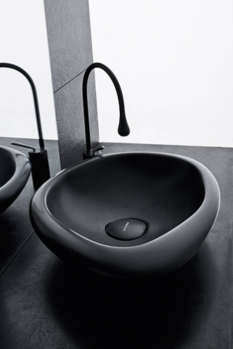 Sasso sit-on wash basin, Mastella - Italian Bath Fashion Mastella - Italian Bath Fashion Modern bathroom Synthetic Brown Sinks