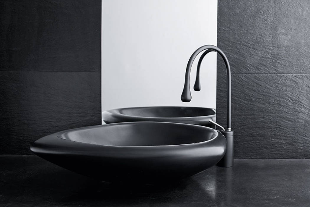 Sasso sit-on wash basin, Mastella - Italian Bath Fashion Mastella - Italian Bath Fashion Modern bathroom Synthetic Brown Sinks