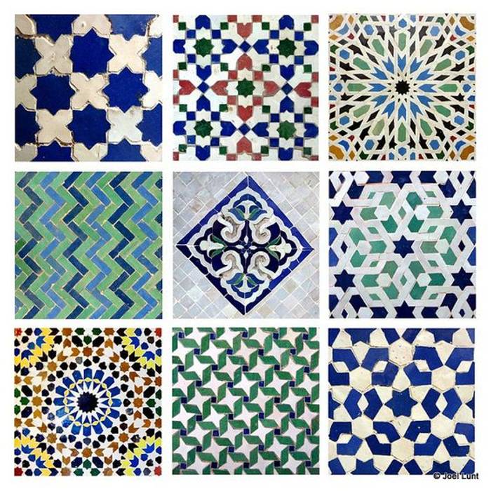 Moroccan Tiles, Prune sucrée Prune sucrée Paredes y pisos de estilo ecléctico Baldosas y azulejos