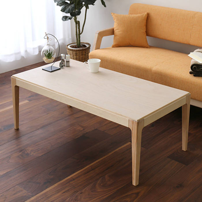 Nordlys, 株式会社 大雪木工 株式会社 大雪木工 Soggiorno in stile scandinavo Legno Effetto legno Tavolini