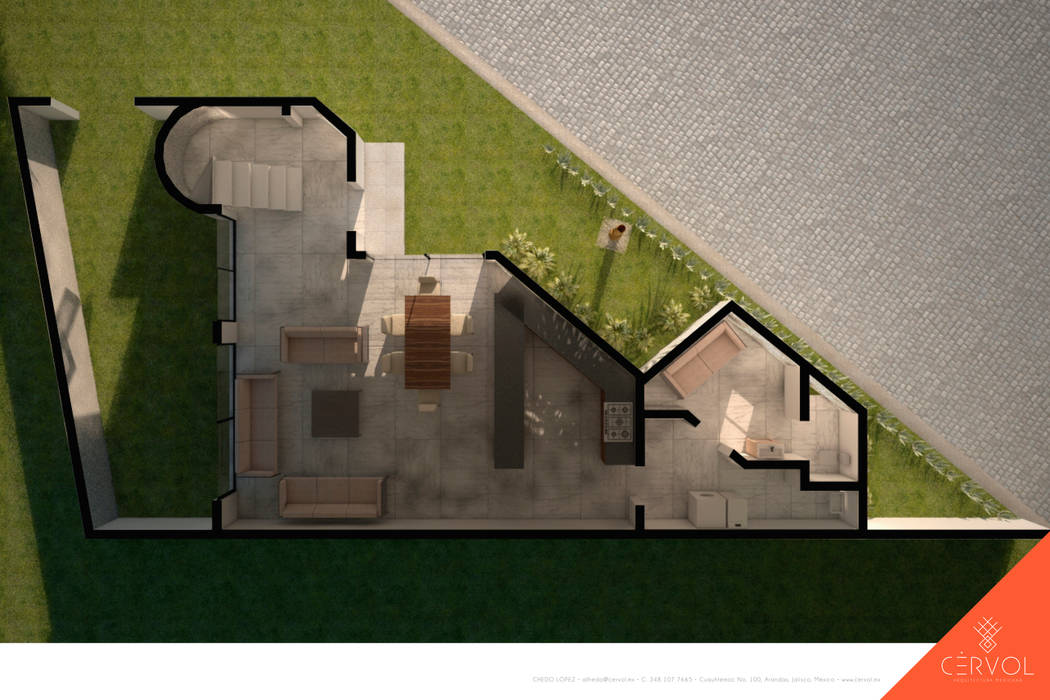 Planta Modificada CÉRVOL Casas de estilo minimalista