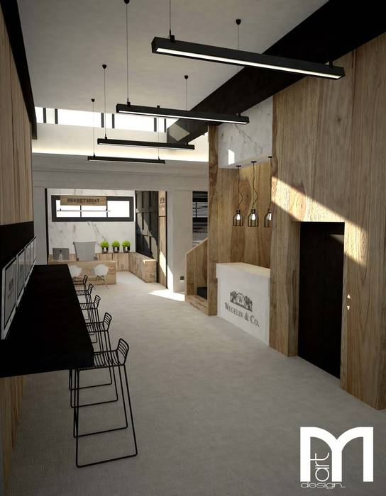 Projekt Banku, MART-DESIGN MART-DESIGN Commercial spaces Wood Wood effect Offices & stores