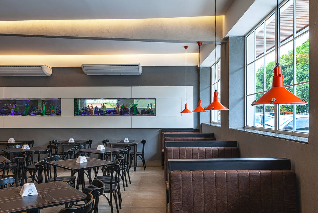 Restaurante Junior, Mobile Arquitetura Mobile Arquitetura Ruang Komersial Restoran